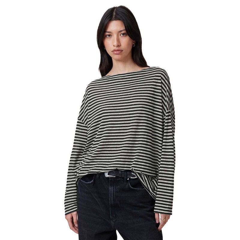 AllSaints Rita Relaxed Fit Striped T-Shirt image number 0